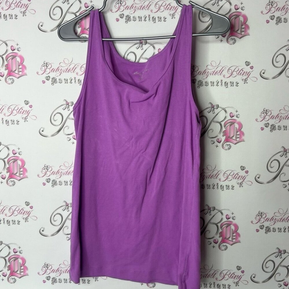 Eddie Bauer tank top ribbed purple pink stretchy Lavender Tank Top